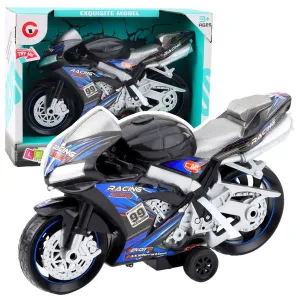 Motocykl Wyścigowy Ścigacz Napęd Światła Dźwięki Czarno-Niebieski Rastar (24213)