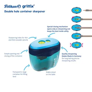 Temperówka Griffix niebieska niebieski plastikowa Pelikan (300008246)