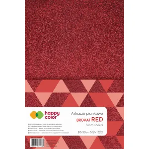 Arkusz piankowy kolor: czerwony 5 ark. [mm:] 20x30 Happy Color (HA 7132 2030-2)