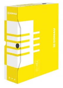Pudło archiwizacyjne Donau A4 - żółty 80mm x 340mm x 297mm (660301FSC-11)