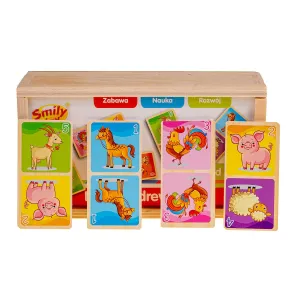 Gra logiczna domino drewniane Smily Play (SPW83591)