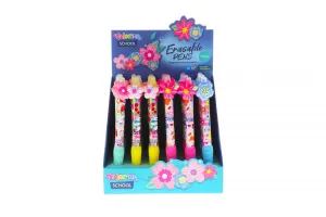 Długopis Flowers wymazywalny wkład niebieski 0,5mm Patio (80464PTR)