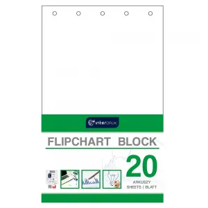 Blok do tablic flipchart Interdruk A1 20k. 80g czysty 1000mm x 640mm (FLI20)