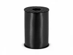Wstążka Partydeco plastikowa czarna, 5mm/225m 5mm (PRP5-010)