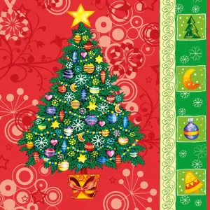 Serwetki Pol-mak gwiazdka - mix 330mm x 330mm (Sd GW)