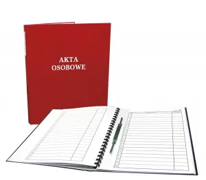 Teczka do akt osobowych Warta A4 - czerwony (339-138)