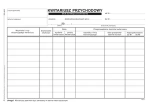 Druk samokopiujący A5 Kwitariusz przychodowy A5,oryg.+ 2 kopie 60k. Michalczyk i Prokop (400-3)