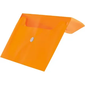 Teczka plastikowa na zatrzask Tetis koperta pp DL kolor: pomarańczowy 140 mic. 110mm x 220mm (BT612-P)