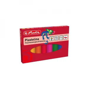 Plastelina 8 kol. fluorescencyjna 9588997 mix Herlitz (300023220)