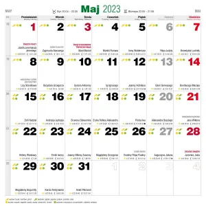 Kalendarz ścienny Avanti wieloplanszowy 300mm x 600mm (5901769620407)