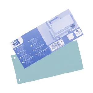 Przekładka czysta 1/3 A4 niebieska 180g 100k Oxford (100205025)