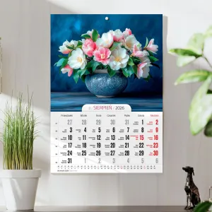 Kalendarz ścienny A4 KWIATY A4 x 300mm Press (5904830713466)