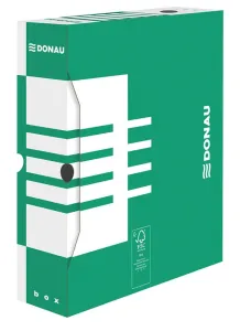 Pudło archiwizacyjne A4 zielony karton [mm:] 80x340x 297 Donau (7660301FSC-06)