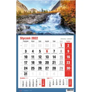 Kalendarz ścienny Avanti trójdzielne (5901769620582)