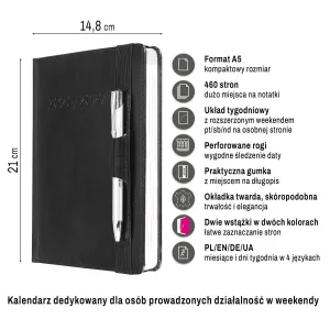 Kalendarz książkowy (terminarz) dwuletni A5 Press