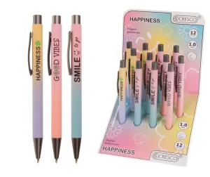 Długopis Zenith 4 12 SZT HAPPINESS 5907464223769 wkład niebieski 1,0mm Cresco (230002)