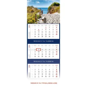 Kalendarz ścienny plecki granatowe kalendarz trójdzielny GÓRY 566mm x 295mm Wydawnictwo Wokół Nas (KS055B)