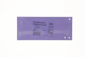Przekładka czysta indeksująca 1/3 A4 fioletowy 160g 50k Protos