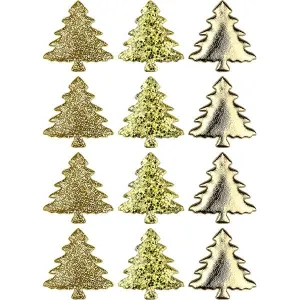 Ozdoba materiałowa Craft-Fun Series samoprzylepna Złote choinki Titanum (BJ25042715)