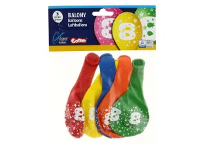 Balon gumowy Godan Z NADRUKIEM 5 szt mix (GS110/8)