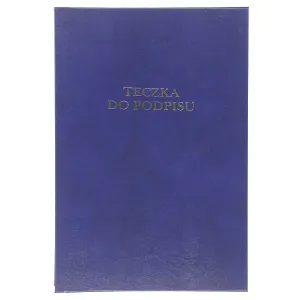 Teczka do podpisu A4 granatowy 12k. tektura pokryta folią Barbara (1822212)