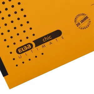 Teczka zawieszkowa A4 Chic Ultimate z płóciennymi bokami żółty karton 230g Elba (100552103)