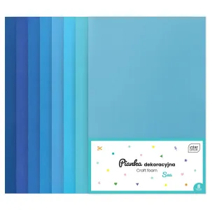 Arkusz piankowy pianka dekoracyjna SEA kolor: niebieska jasna 8 ark. Noster (8szt)
