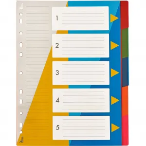 Przekładka numeryczna Tetis numeryczne A4 mix 5k 1-5 (BP630-5)