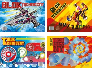 Blok techniczny A4 biały 10k Protos