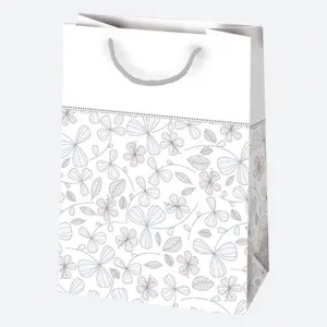Torebka ozdobna z brokatem Pol-Mak mix wzorów 230x320x110 (T5B)