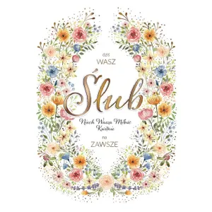 Kartka składana Karnet A5 ślub kolorowy wzór A5 Henry (5905701483068)