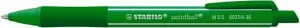 Długopis colorfull wkład zielony 0,5mm Stabilo (6033/1-36)