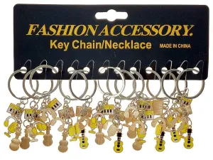 Brelok metalowy zestaw muzyczny, karta 12 szt. Adar (603912)