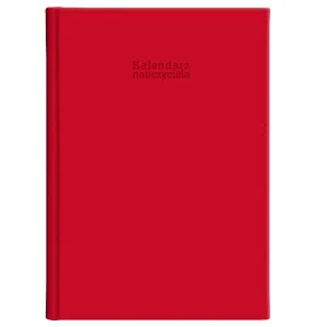 Kalendarz nauczyciela książkowy (terminarz) Vivella czerwony A5 143mm x 204mm Wokół Nas (A5TN065B)
