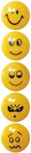 Magnes Smiley okrągły pomarańczowy śr. 29mm Fun&Joy 5 sztuk