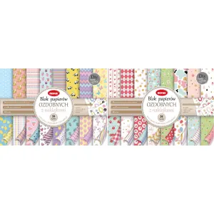 Papier ozdobny Rexus Blok do scrapbookingu A4 - mix 295mm x 210mm (100648)