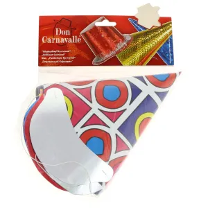 Czapka party 6szt róże kolory mix papier (ZM2300)