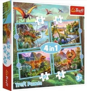 Puzzle Trefl Dinozaury 4w1 4w1 el. (34609)