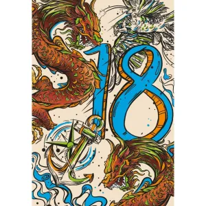 Kartka składana A5  neon 18 chłopak A5 Henry (5907465664530)