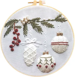Zestaw kreatywny Craft-Fun Series Zestaw do haftowania - gałązka jodły z bombkami Titanum (25YY0512(1-6#))