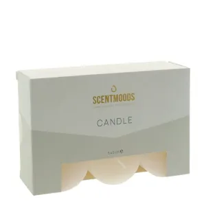 Świeca pieńkowa 5x5cm 6szt., w kolorze Ivory [mm:] 50 śr. 50mm Pavoncella (8720935400851)