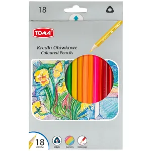 Kredki ołówkowe Toma trójkątne 18 kol.
