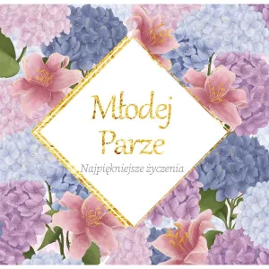 Kartka składana Karnet  KW DUżY SLUB HS HORTENSJE kw Henry (5907465665223)