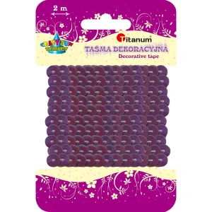 Taśma ozdobna Craft-Fun Series z cekinami 6x2 [mm x m] liliowa Titanum