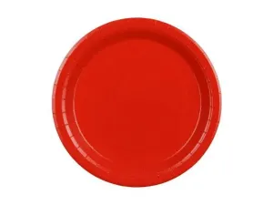 Talerz jednorazowy czerwone papier śr. 230mm 6 szt Partydeco (TPP102-007)