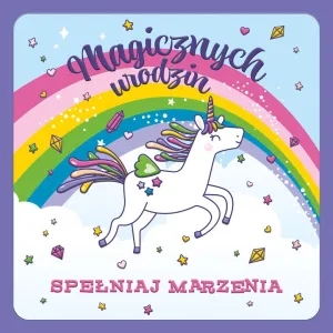Kartka składana KARNET KW  NEON UNICORN TECZA kw Henry (5907465664417)
