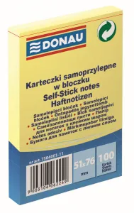 Notes samoprzylepny Donau żółta 100k 51mm x 76mm (7584001)
