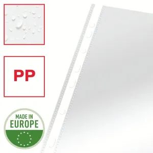 Koszulki na dokumenty krystaliczne A4 kolor: przezroczysty typu U 105 mic. Esselte (56093)