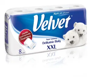 Papier toaletowy Velvet Delikatnie Biały XXL kolor: biały 8 szt