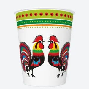 Kubek jednorazowy daisy papier 250ml Pol-mak (01)